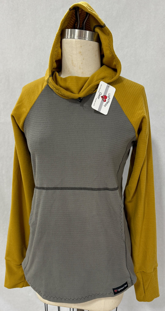 Men's Hoodie - Gray w/ Mustard sleeves & hood