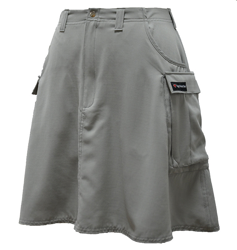 Gray hiking skirt.